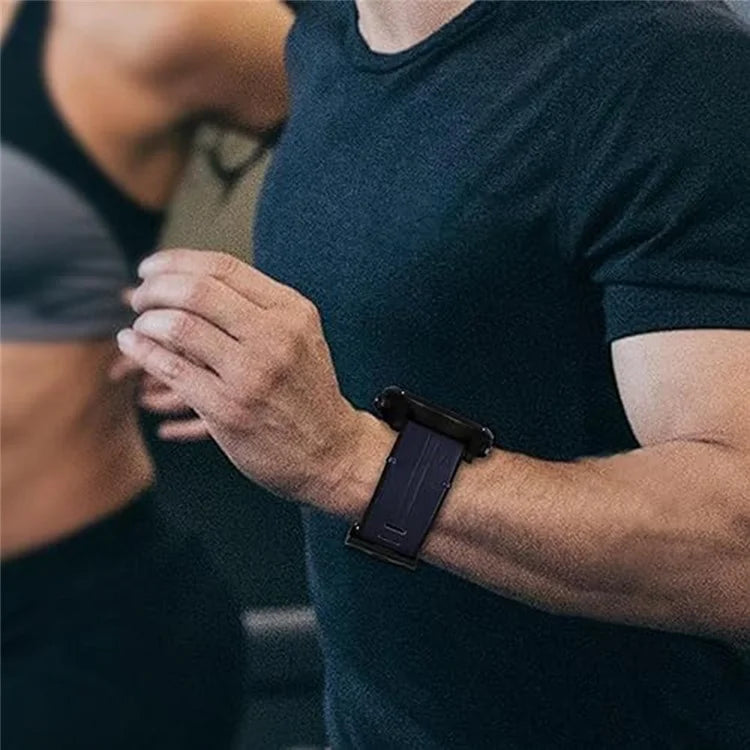 KALEBOL KLB-PWGJPU-001 Watch Strap for Garmin QuickFit 26mm PU Leather Coated Silicone Band