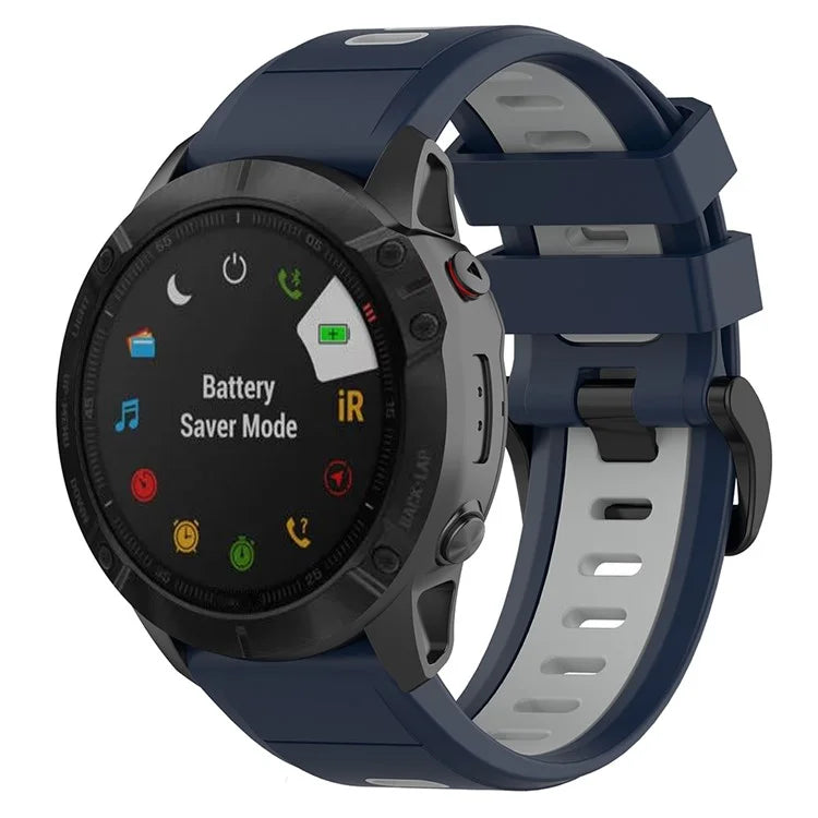 KALEBOL KLB-SSPWGJ-001 For Garmin Fenix 7  /  7 Pro Watch Band QuickFit 22mm Flexible Silicone Wrist Strap