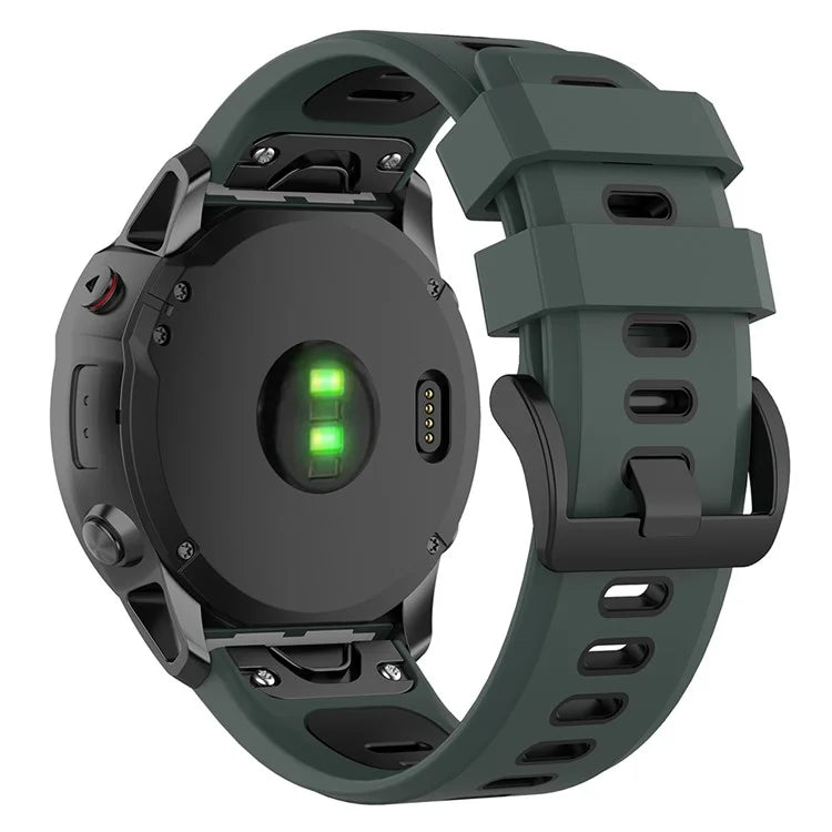KALEBOL KLB-SSPWGJ-001 For Garmin Fenix 7X / 7X Pro / QuickFit Watchband 26mm Silicone Watch Strap