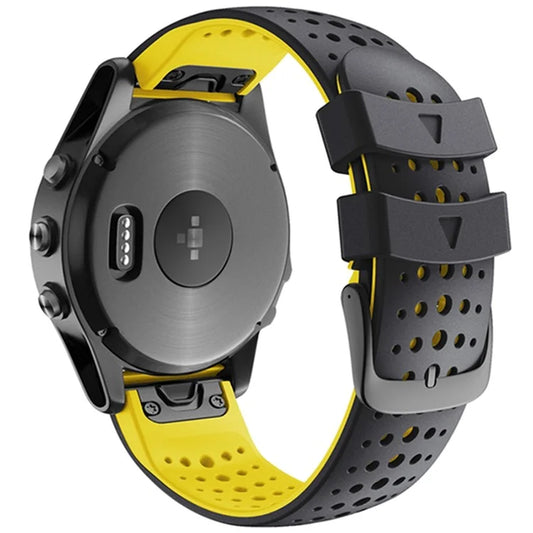 KALEBOL KLB-SSYKGJ-001 For Garmin Fenix 7  /  7 Pro Watch Bracelet Dual Color QuickFit 22mm Replacement Strap