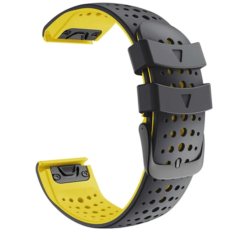 KALEBOL KLB-SSYKGJ-001 For Garmin Fenix 7  /  7 Pro Watch Bracelet Dual Color QuickFit 22mm Replacement Strap