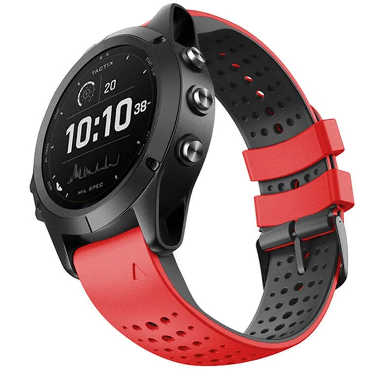 KALEBOL KLB-SSYKGJ-001 For Garmin Fenix 7  /  7 Pro Watch Bracelet Dual Color QuickFit 22mm Replacement Strap