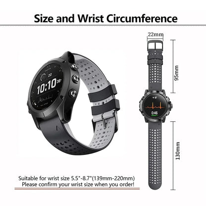 KALEBOL KLB-SSYKGJ-001 For Garmin Fenix 7  /  7 Pro Watch Bracelet Dual Color QuickFit 22mm Replacement Strap
