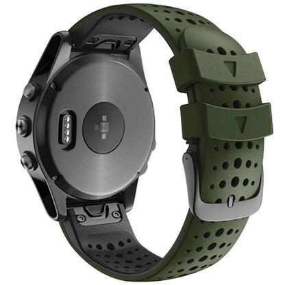 KALEBOL KLB-SSYKGJ-001 For Garmin Fenix 7  /  7 Pro Watch Bracelet Dual Color QuickFit 22mm Replacement Strap