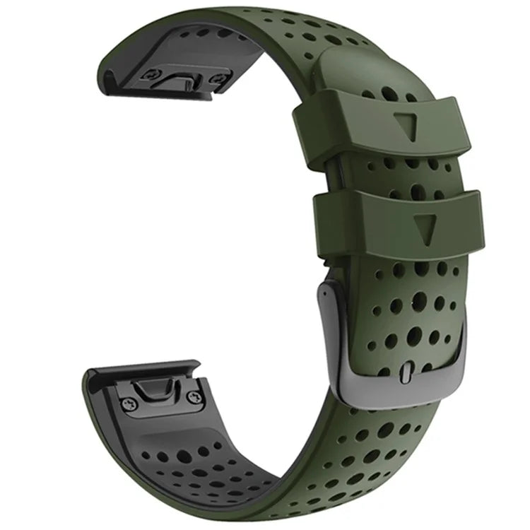 KALEBOL KLB-SSYKGJ-001 For Garmin Fenix 7  /  7 Pro Watch Bracelet Dual Color QuickFit 22mm Replacement Strap