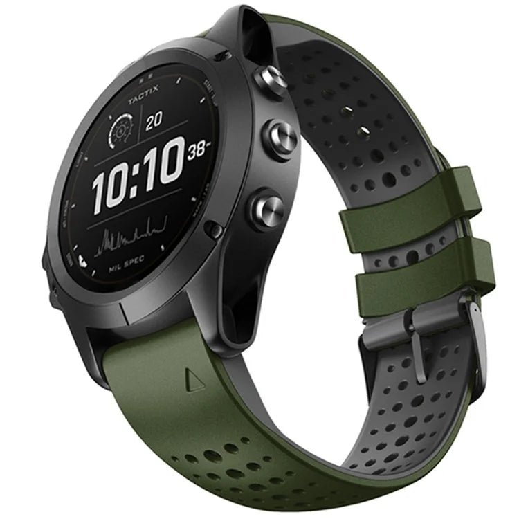 KALEBOL KLB-SSYKGJ-001 For Garmin Fenix 7  /  7 Pro Watch Bracelet Dual Color QuickFit 22mm Replacement Strap
