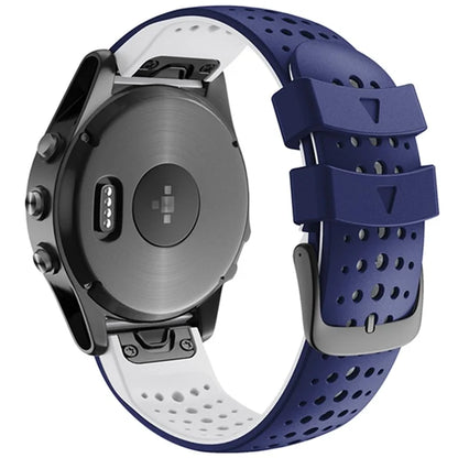 KALEBOL KLB-SSYKGJ-001 For Garmin Fenix 7  /  7 Pro Watch Bracelet Dual Color QuickFit 22mm Replacement Strap
