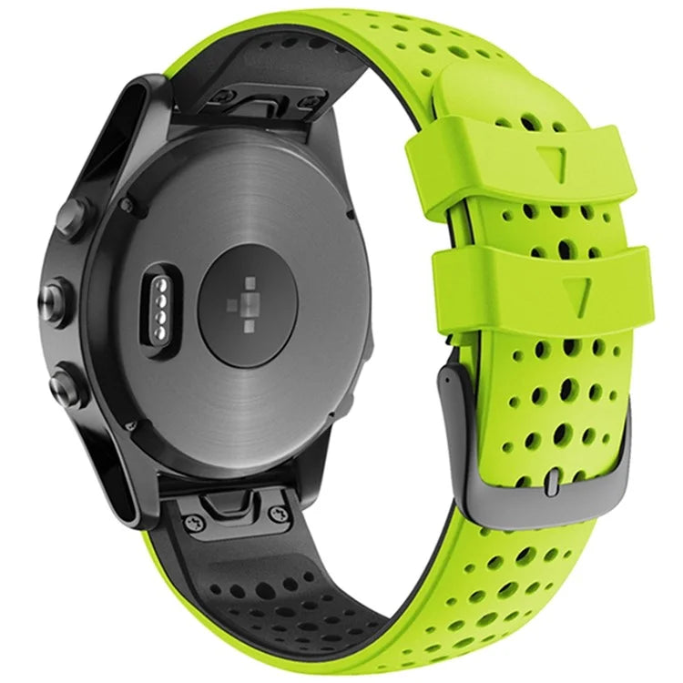 KALEBOL KLB-SSYKGJ-001 For Garmin Fenix 7  /  7 Pro Watch Bracelet Dual Color QuickFit 22mm Replacement Strap