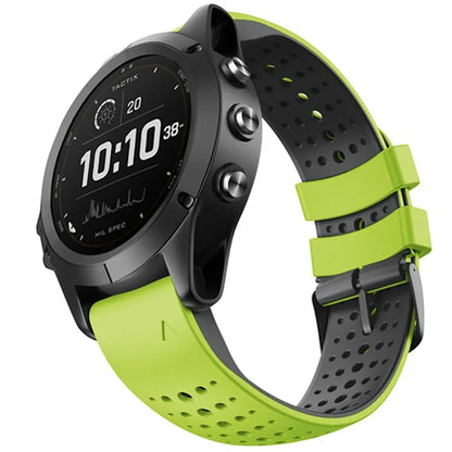 KALEBOL KLB-SSYKGJ-001 For Garmin Fenix 7  /  7 Pro Watch Bracelet Dual Color QuickFit 22mm Replacement Strap