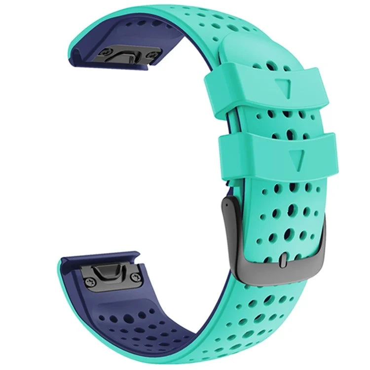 KALEBOL KLB-SSYKGJ-001 For Garmin Fenix 7  /  7 Pro Watch Bracelet Dual Color QuickFit 22mm Replacement Strap