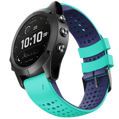 KALEBOL KLB-SSYKGJ-001 For Garmin Fenix 7  /  7 Pro Watch Bracelet Dual Color QuickFit 22mm Replacement Strap
