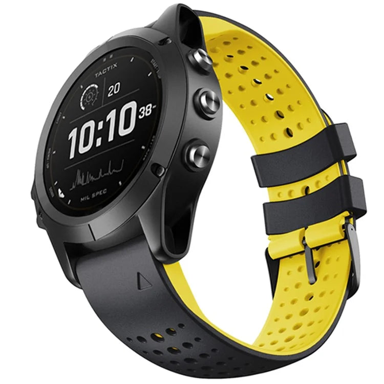 KALEBOL KLB-SSPWGJ-001 For Garmin Fenix 6X / Fenix 7X / Instinct 2X Watchband QuickFit 26mm Silicone Watch Bracelet