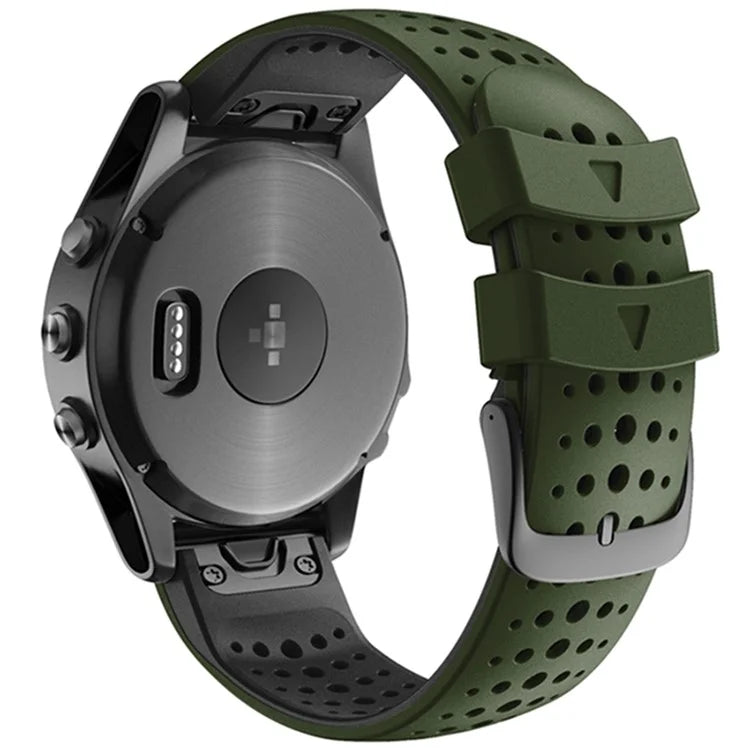 KALEBOL KLB-SSPWGJ-001 For Garmin Fenix 6X / Fenix 7X / Instinct 2X Watchband QuickFit 26mm Silicone Watch Bracelet