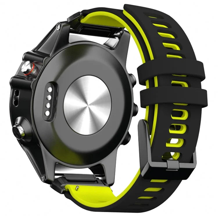 KALEBOL KLB-SSSCGJ-001 For Garmin Fenix 7  /  7 Pro Watch Bracelet QuickFit 22mm Strap with Dual Color Design