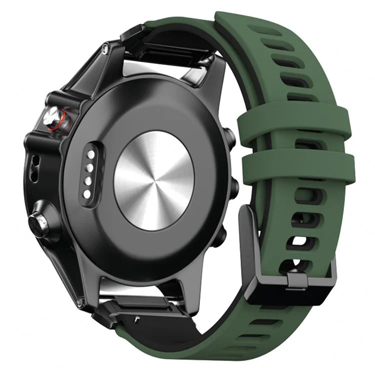 KALEBOL KLB-SSSCGJ-001 For Garmin Fenix 7  /  7 Pro Watch Bracelet QuickFit 22mm Strap with Dual Color Design