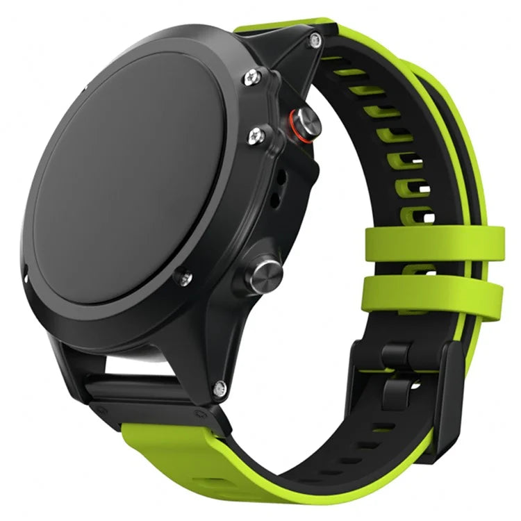 KALEBOL KLB-SSSCGJ-001 For Garmin Fenix 7  /  7 Pro Watch Bracelet QuickFit 22mm Strap with Dual Color Design