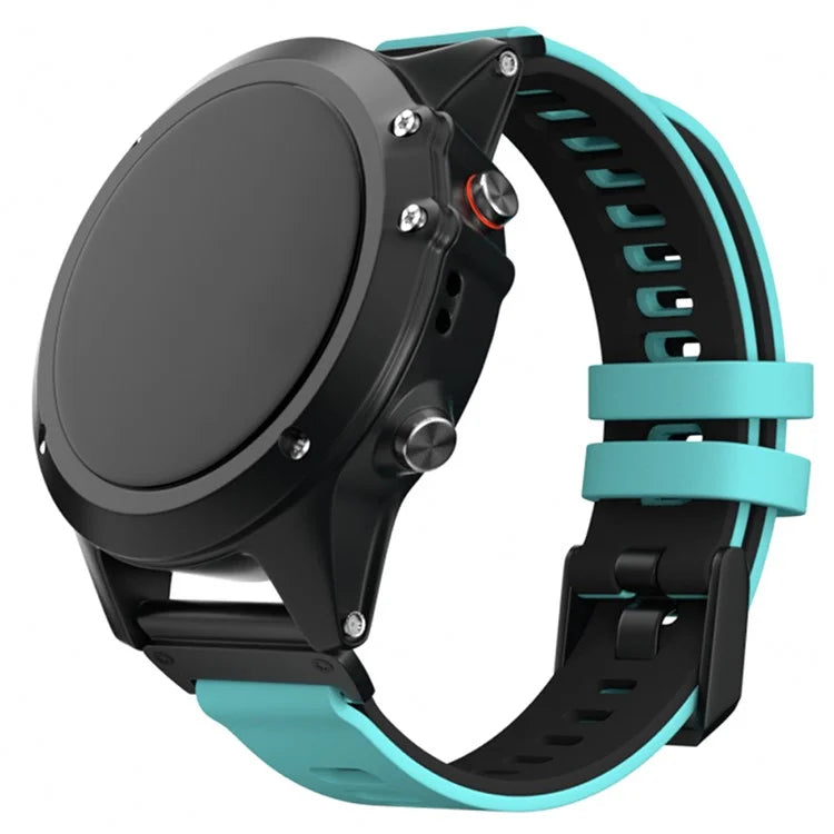KALEBOL KLB-SSSCGJ-001 For Garmin Fenix 7  /  7 Pro Watch Bracelet QuickFit 22mm Strap with Dual Color Design