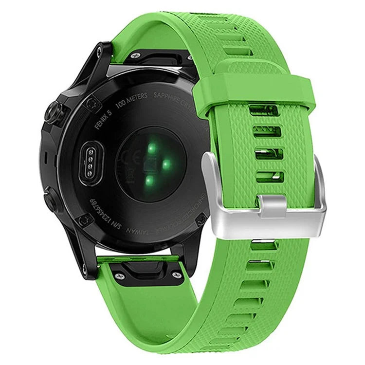 KALEBOL KLB-LWGJ-001 For Garmin Fenix 7  /  7 Pro Watch Bracelet QuickFit 22mm Strap with Grid Texture
