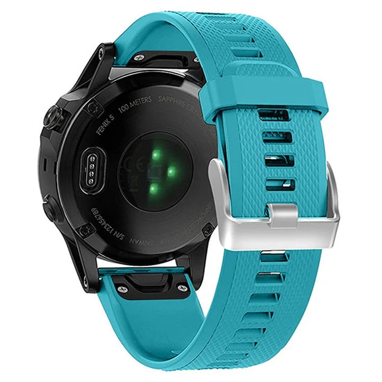 KALEBOL KLB-LWGJ-001 For Garmin Fenix 7  /  7 Pro Watch Bracelet QuickFit 22mm Strap with Grid Texture