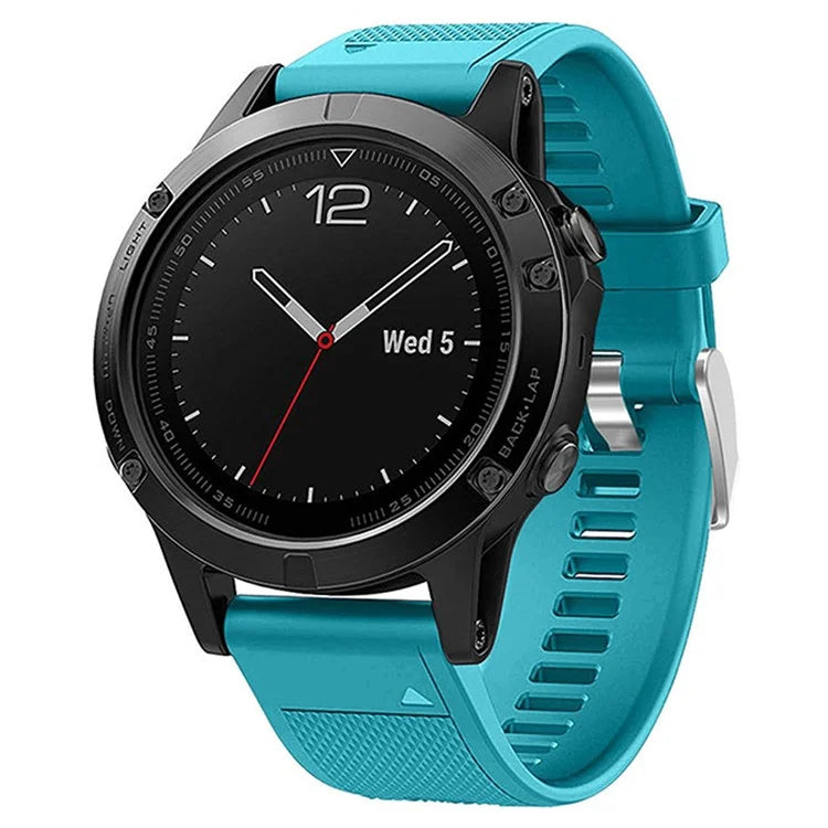 KALEBOL KLB-LWGJ-001 For Garmin Fenix 7  /  7 Pro Watch Bracelet QuickFit 22mm Strap with Grid Texture