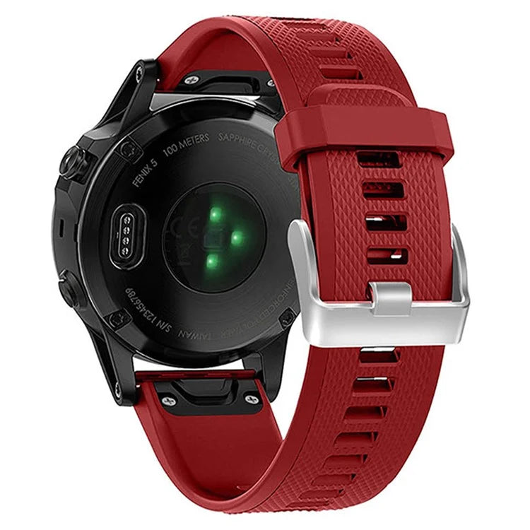 KALEBOL KLB-LWGJ-001 For Garmin Fenix 7  /  7 Pro Watch Bracelet QuickFit 22mm Strap with Grid Texture