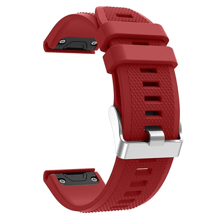 KALEBOL KLB-LWGJ-001 For Garmin Fenix 7  /  7 Pro Watch Bracelet QuickFit 22mm Strap with Grid Texture