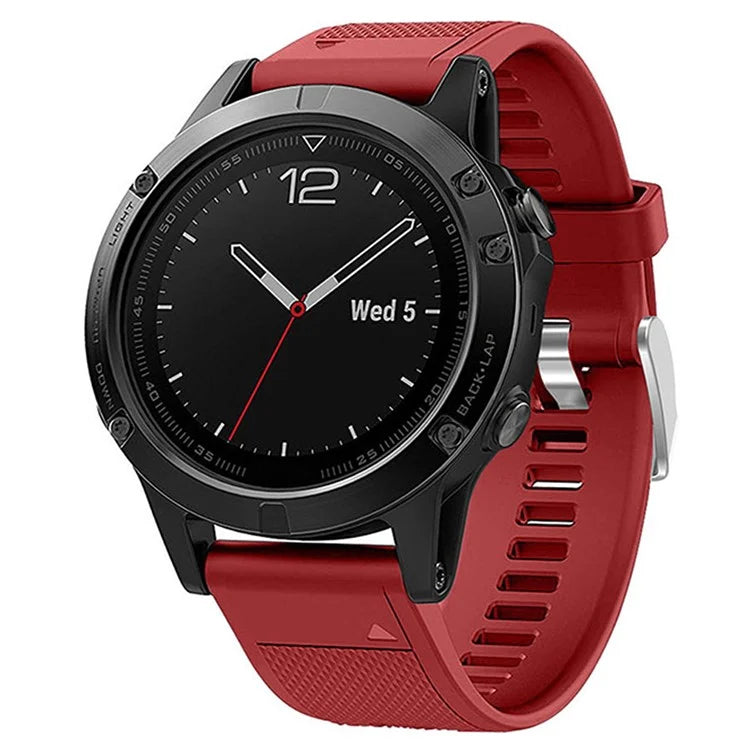 KALEBOL KLB-LWGJ-001 For Garmin Fenix 7  /  7 Pro Watch Bracelet QuickFit 22mm Strap with Grid Texture