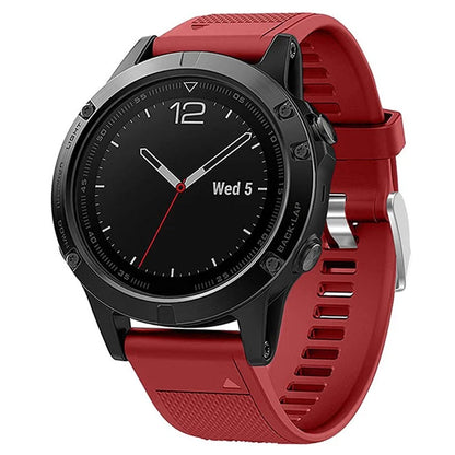 KALEBOL KLB-LWGJ-001 For Garmin Fenix 7  /  7 Pro Watch Bracelet QuickFit 22mm Strap with Grid Texture