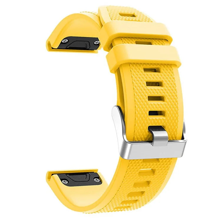 KALEBOL KLB-LWGJ-001 For Garmin Fenix 7  /  7 Pro Watch Bracelet QuickFit 22mm Strap with Grid Texture