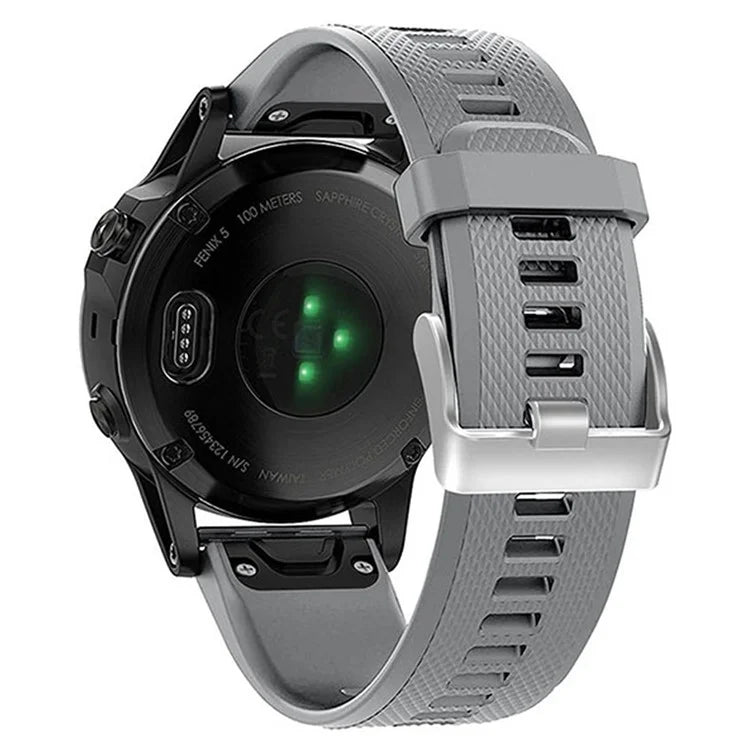 KALEBOL KLB-LWGJ-001 For Garmin Fenix 7  /  7 Pro Watch Bracelet QuickFit 22mm Strap with Grid Texture