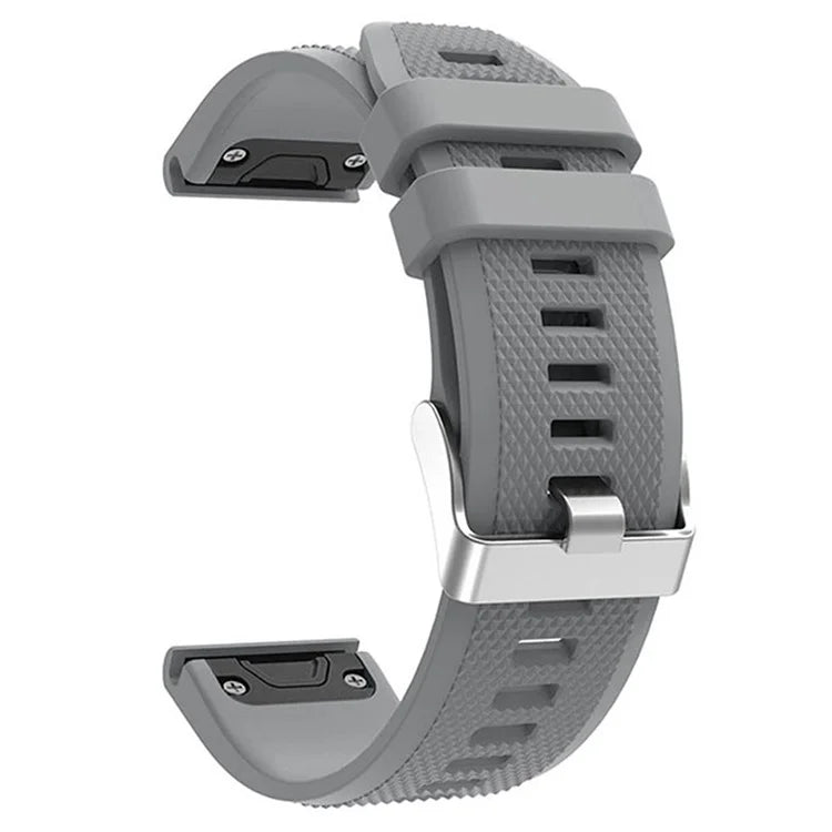 KALEBOL KLB-LWGJ-001 For Garmin Fenix 7  /  7 Pro Watch Bracelet QuickFit 22mm Strap with Grid Texture