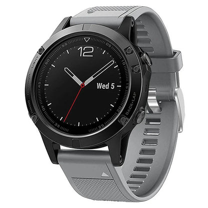 KALEBOL KLB-LWGJ-001 For Garmin Fenix 7  /  7 Pro Watch Bracelet QuickFit 22mm Strap with Grid Texture