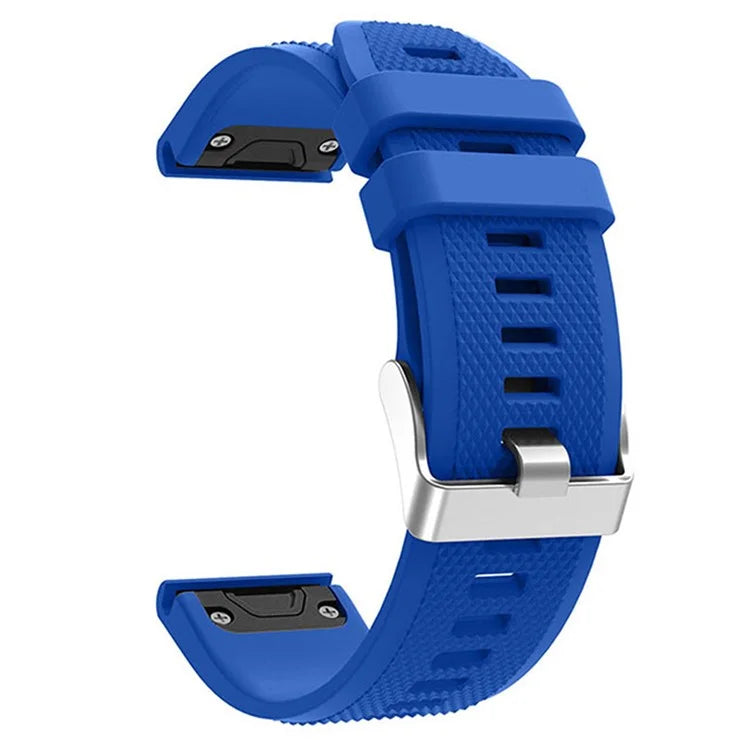 KALEBOL KLB-LWGJ-001 For Garmin Fenix 7  /  7 Pro Watch Bracelet QuickFit 22mm Strap with Grid Texture
