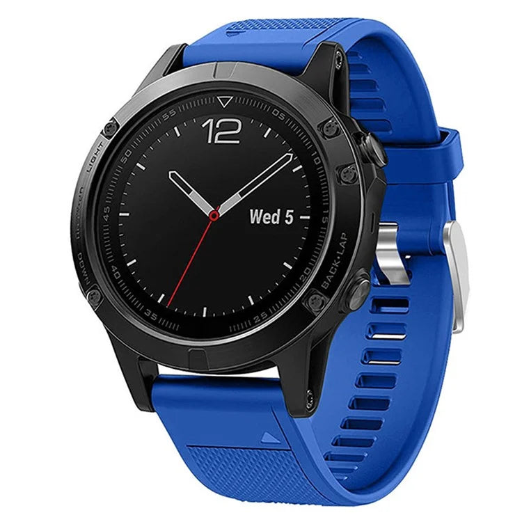 KALEBOL KLB-LWGJ-001 For Garmin Fenix 7  /  7 Pro Watch Bracelet QuickFit 22mm Strap with Grid Texture