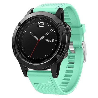 KALEBOL KLB-LWGJ-001 For Garmin Fenix 7  /  7 Pro Watch Bracelet QuickFit 22mm Strap with Grid Texture