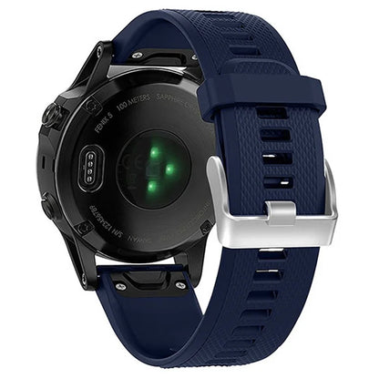 KALEBOL KLB-LWGJ-001 For Garmin Fenix 7  /  7 Pro Watch Bracelet QuickFit 22mm Strap with Grid Texture