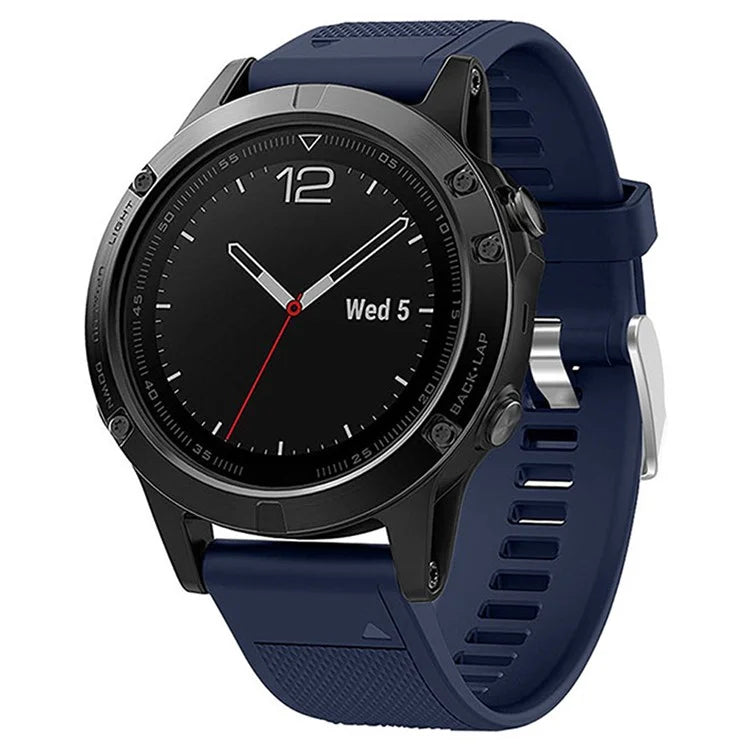 KALEBOL KLB-LWGJ-001 For Garmin Fenix 7  /  7 Pro Watch Bracelet QuickFit 22mm Strap with Grid Texture