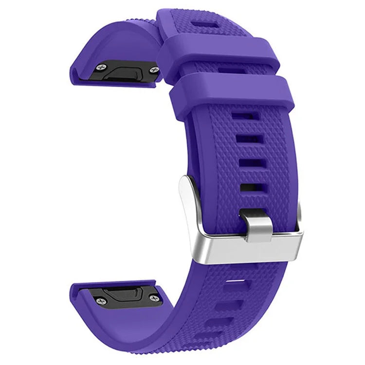 KALEBOL KLB-LWGJ-001 For Garmin Fenix 7  /  7 Pro Watch Bracelet QuickFit 22mm Strap with Grid Texture