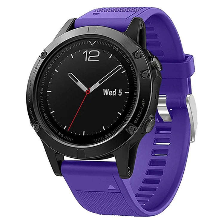 KALEBOL KLB-LWGJ-001 For Garmin Fenix 7  /  7 Pro Watch Bracelet QuickFit 22mm Strap with Grid Texture