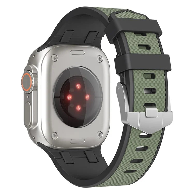 KALEBOL KLB-FGWSSGJ-001 For Apple Watch Ultra 2 Ultra 49mm /  Series 9 8 7 45mm Watch Bracelet with Checkered Texture