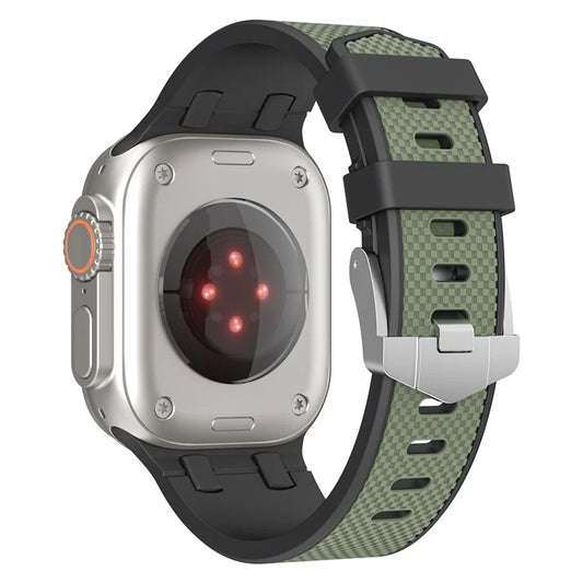 KALEBOL KLB-FGWSSGJ-001 For Apple Watch Ultra 2 Ultra 49mm /  Series 9 8 7 45mm Watch Bracelet with Checkered Texture