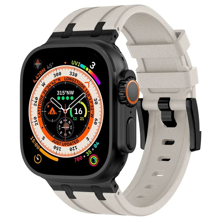 KALEBOL For Apple Watch Ultra 2 Ultra 49mm / Series 9 8 7 45mm / 6 5 4 SE (2022) SE (2023) SE 44mm / 3 2 1 42mm Silicone Band