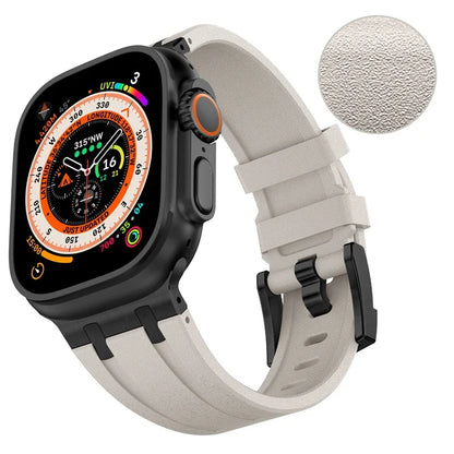 KALEBOL For Apple Watch Ultra 2 Ultra 49mm / Series 9 8 7 45mm / 6 5 4 SE (2022) SE (2023) SE 44mm / 3 2 1 42mm Silicone Band