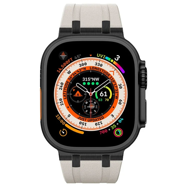 KALEBOL For Apple Watch Ultra 2 Ultra 49mm / Series 9 8 7 45mm / 6 5 4 SE (2022) SE (2023) SE 44mm / 3 2 1 42mm Silicone Band