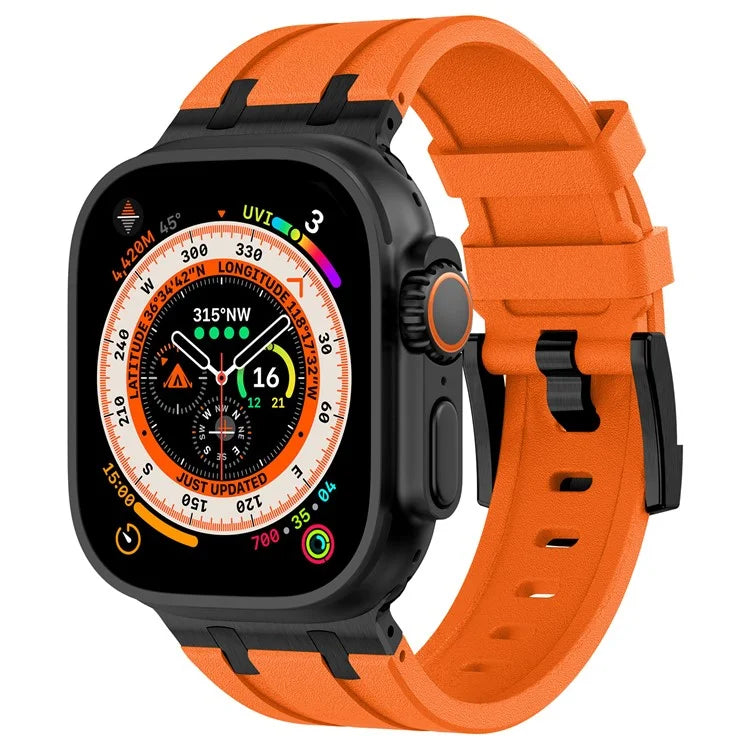 KALEBOL For Apple Watch Ultra 2 Ultra 49mm / Series 9 8 7 45mm / 6 5 4 SE (2022) SE (2023) SE 44mm / 3 2 1 42mm Silicone Band