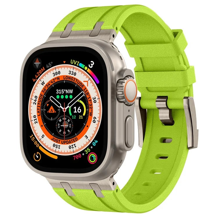 KALEBOL For Apple Watch Ultra 2 Ultra 49mm / Series 9 8 7 45mm / 6 5 4 SE (2022) SE (2023) SE 44mm / 3 2 1 42mm Silicone Band