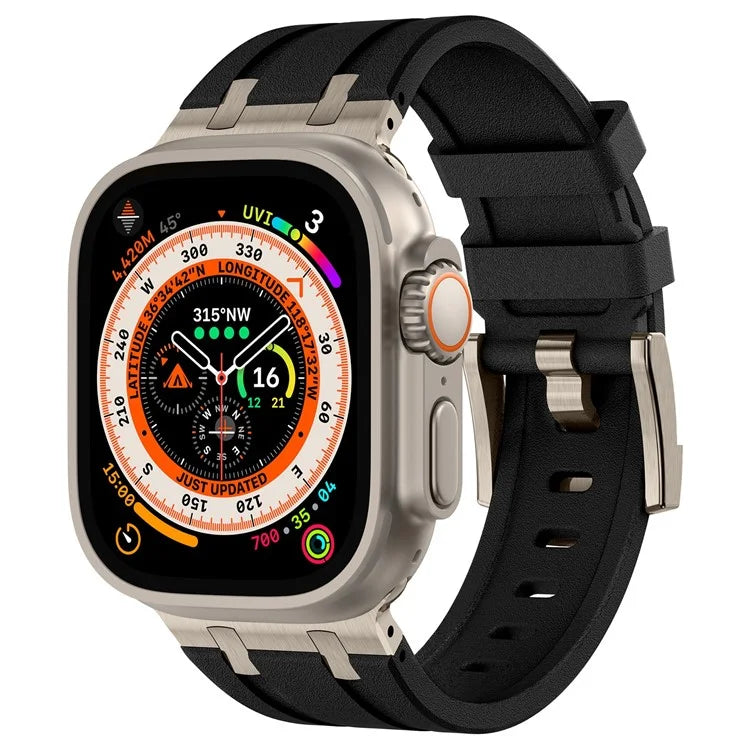 KALEBOL For Apple Watch Ultra 2 Ultra 49mm / Series 9 8 7 45mm / 6 5 4 SE (2022) SE (2023) SE 44mm / 3 2 1 42mm Silicone Band