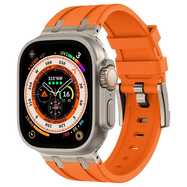 KALEBOL For Apple Watch Ultra 2 Ultra 49mm / Series 9 8 7 45mm / 6 5 4 SE (2022) SE (2023) SE 44mm / 3 2 1 42mm Silicone Band