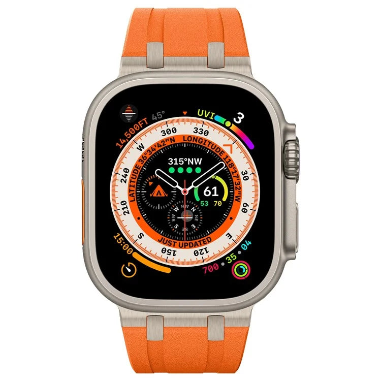 KALEBOL For Apple Watch Ultra 2 Ultra 49mm / Series 9 8 7 45mm / 6 5 4 SE (2022) SE (2023) SE 44mm / 3 2 1 42mm Silicone Band