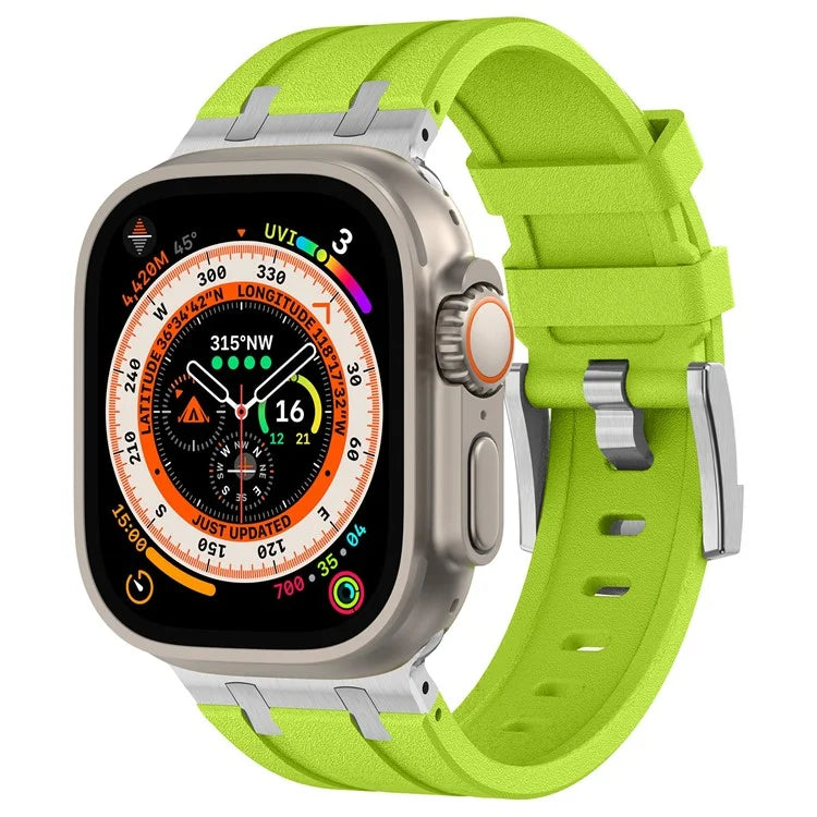 KALEBOL For Apple Watch Ultra 2 Ultra 49mm / Series 9 8 7 45mm / 6 5 4 SE (2022) SE (2023) SE 44mm / 3 2 1 42mm Silicone Band